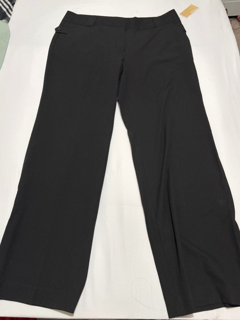 NWT Michael Michael Kors Women's Size 14 Black Wide Leg Dress Pants Trouser